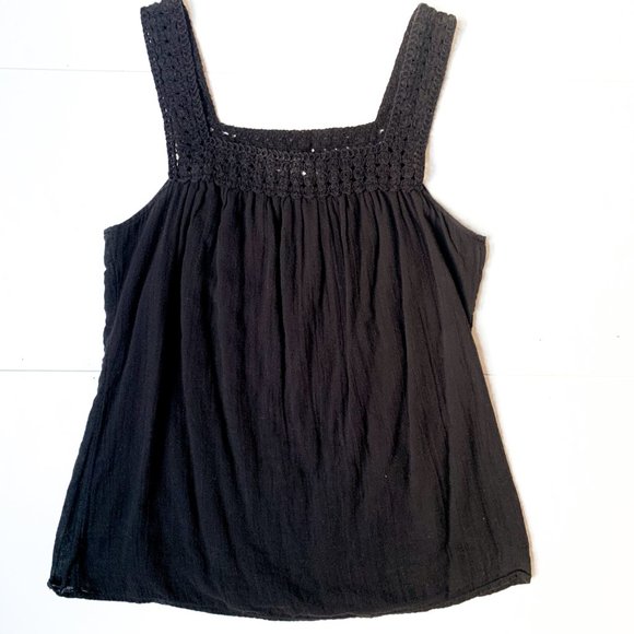 Old Navy Tops - old navy black sleeveless tank top square neck